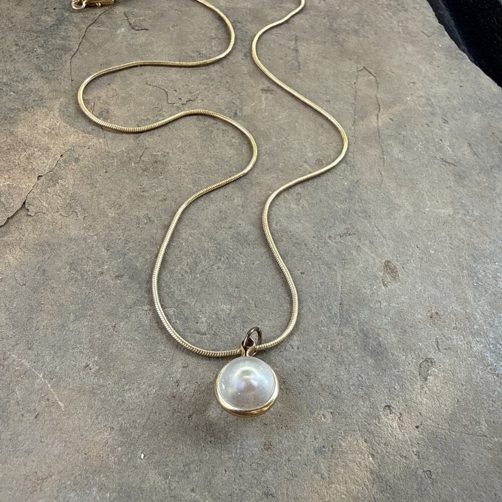 Vintage White Cat Eye Beaded Mala Necklace Gold Filled Pixiu Charm Endless Knot